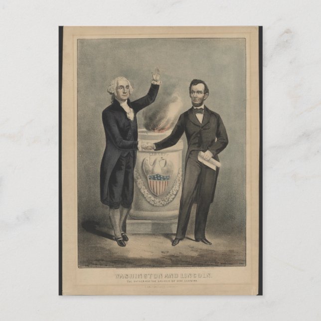 Washington och Lincoln Vykort (Framsida)