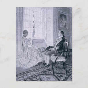 Washington och Mary Philipse Vykort