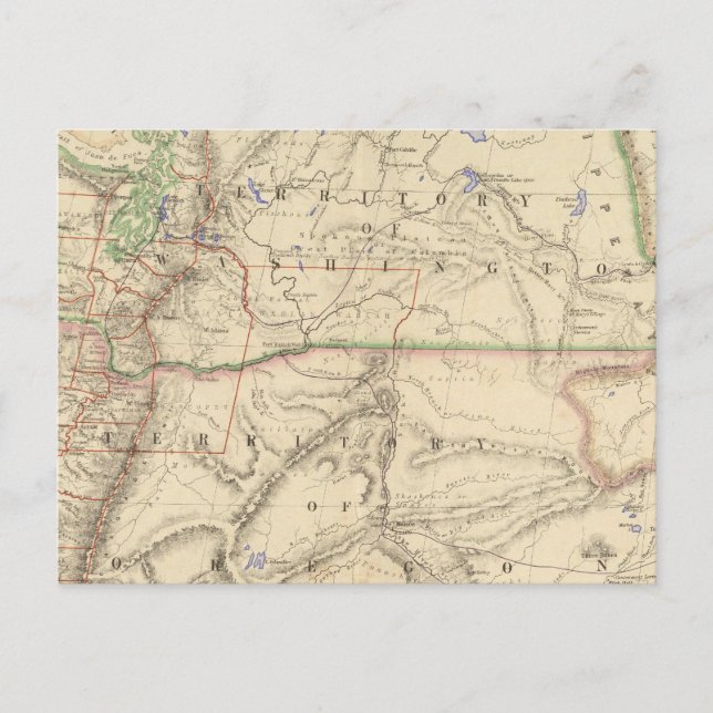 Washington och Oregon Vykort (Framsida)