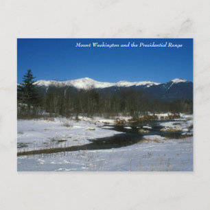 Washington och presidentens Range i Winter Vykort