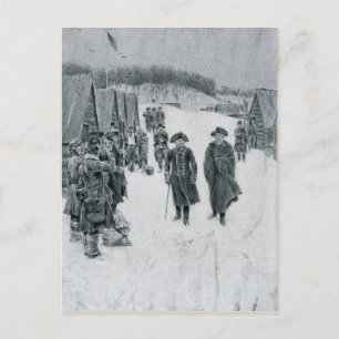 Washington och Steuben i Valley Forge Vykort