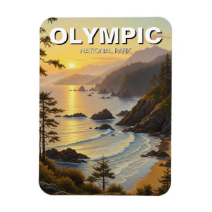 Washington olympiska nationalpark resa magnet
