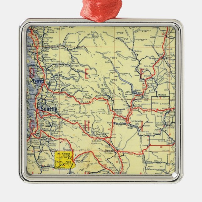 Washington Oregon, Idaho Julgransprydnad Metall (Framsidan)
