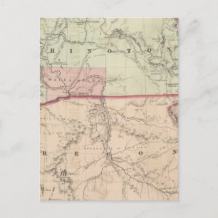 Washington, Oregon och Idaho och Montana Vykort
