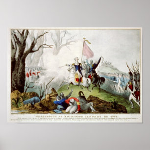 Washington på Princeton Januari 3rd, 1777 Poster