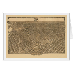 Washington panorama- karta för DC - 1921 Hälsningskort