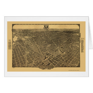 Washington panorama- karta för DC - 1922 Hälsningskort