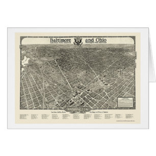 Washington panorama- karta för DC - 1923 Hälsningskort