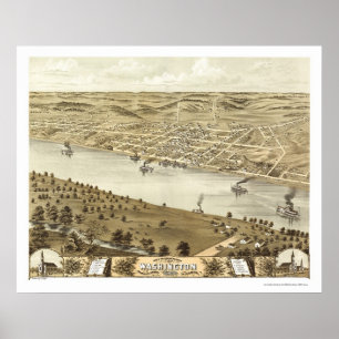 Washington panorama- karta för MO - 1869 Poster