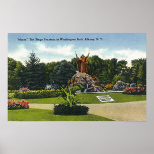 Washington parkerar beskådar av kungfontänen, poster
