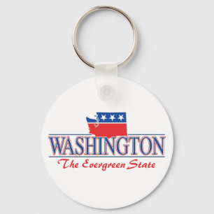 Washington patriotiska Keychain Nyckelring