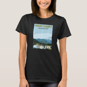 Washington Poster berget Rainier nationalpark T Shirt