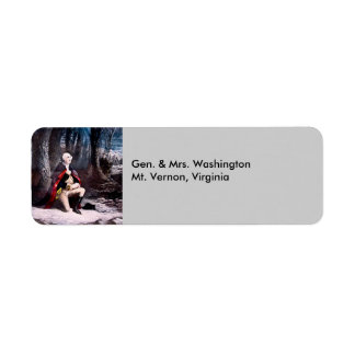 Washington Prays i Valley Forge, PA Returadress Etikett