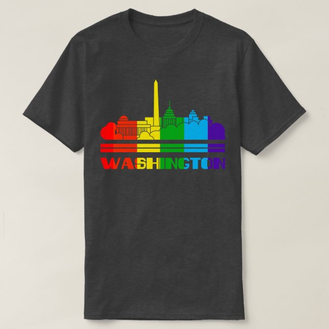 Washington Pride Washington LGBT Gift HGBTQ Suppo T Shirt (Design framsida)