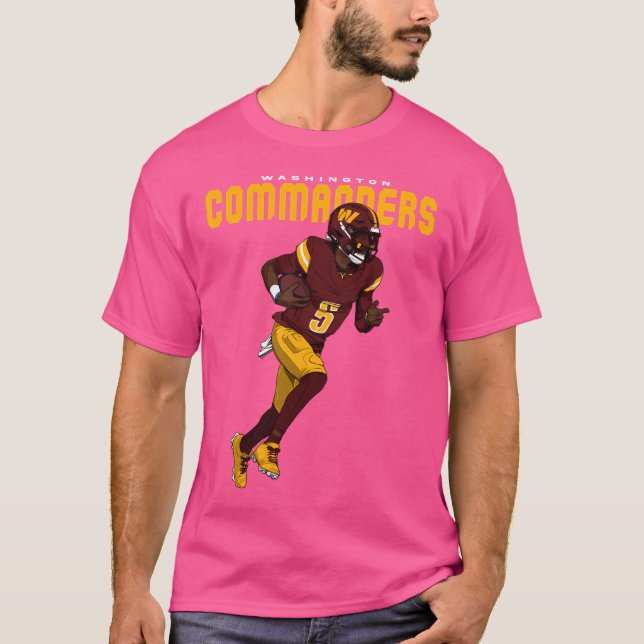 Washington Qb Jayden Daniels T Shirt (Framsida)