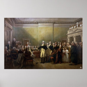 Washington Resignerar sin kommission John Trumbull Poster