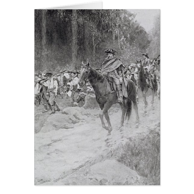 Washington reträtt från underbara ängar hälsningskort (Framsidan)