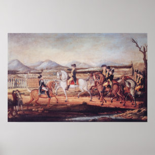 Washington Review of the Western Army Poster