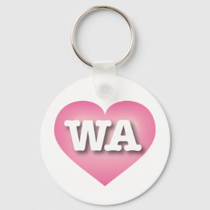 Washington Rosa Fade Heart - I kärlek WA Nyckelring