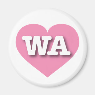 Washington Rosa Heart - I kärlek WA Magnet