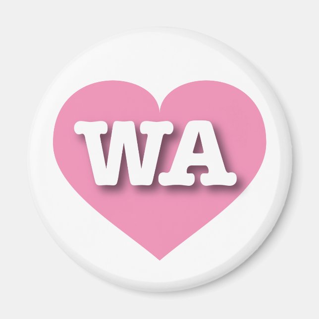 Washington Rosa Heart - I kärlek WA Magnet (Framsidan)