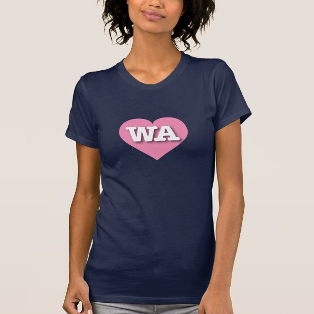 Washington Rosa Heart - I kärlek WA T Shirt (Framsida)