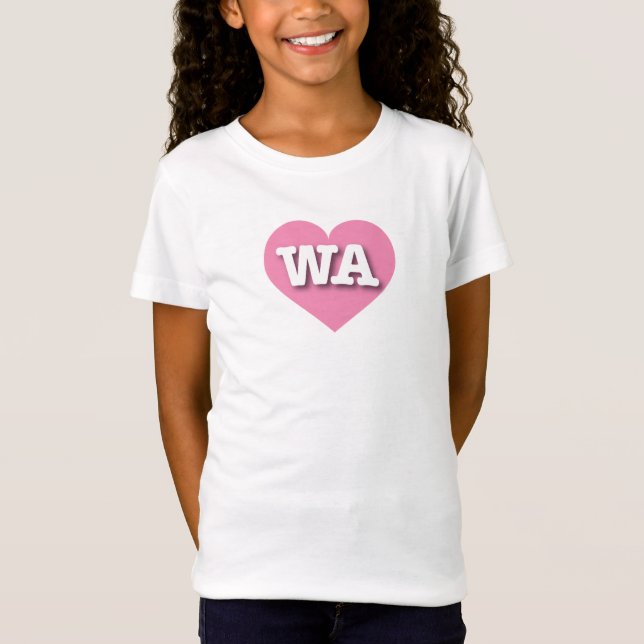 Washington Rosa Heart - I kärlek WA T Shirt (Framsida)