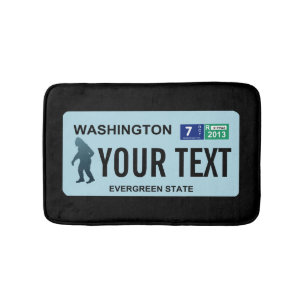 Washington Sasquatch-licensskylt Badrumsmatta