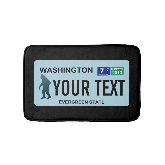 Washington Sasquatch-licensskylt Badrumsmatta (Framsidan)