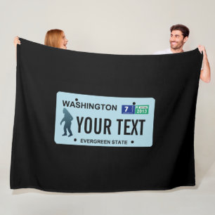 Washington Sasquatch-licensskylt Fleecefilt