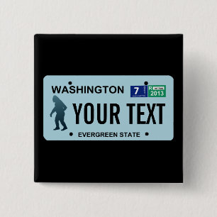 Washington Sasquatch-licensskylt Knapp