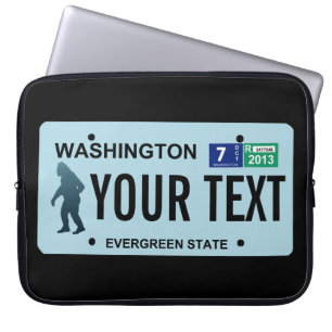 Washington Sasquatch-licensskylt Laptop Sleeve