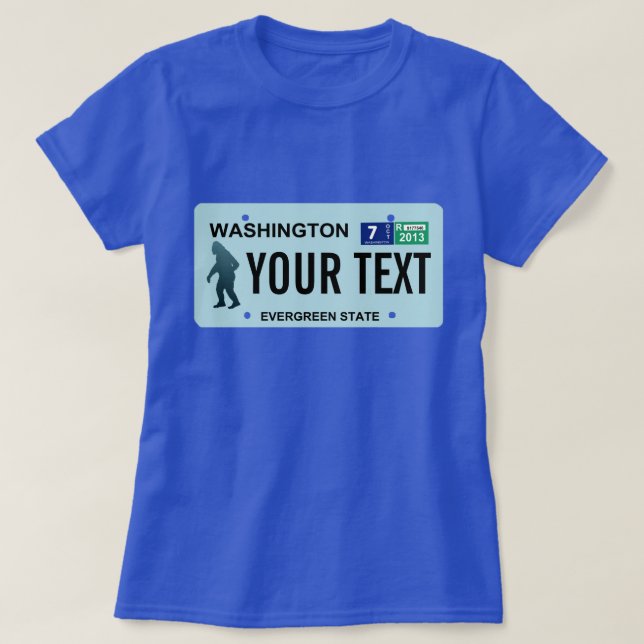 Washington Sasquatch-licensskylt Tee Shirt (Design framsida)