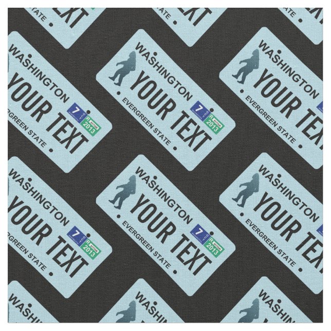 Washington Sasquatch-licensskylt Tyg (Närbild)