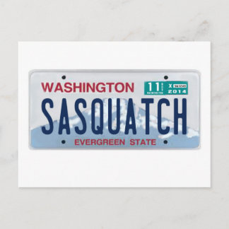 Washington Sasquatch-licensskylt Vykort