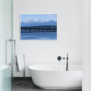 Washington Scenia Olympic Mountains View Fototryck