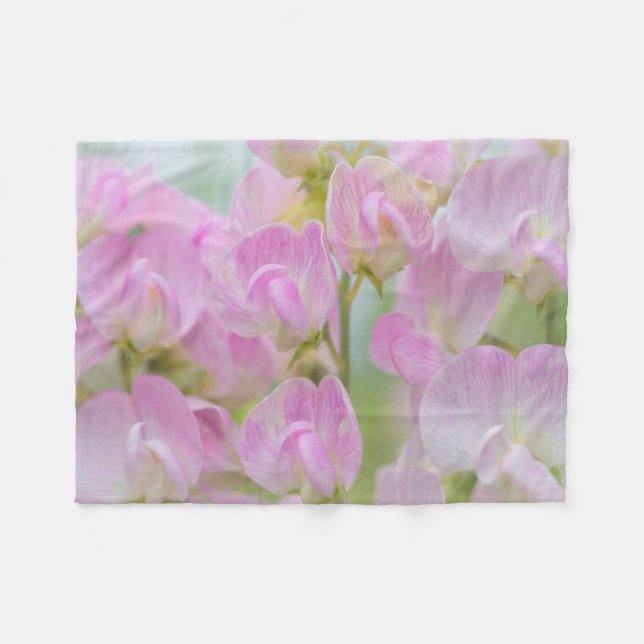 Washington, Seabeck. Detaljer om söta ärter Fleecefilt (Framsidan (Horisontell))