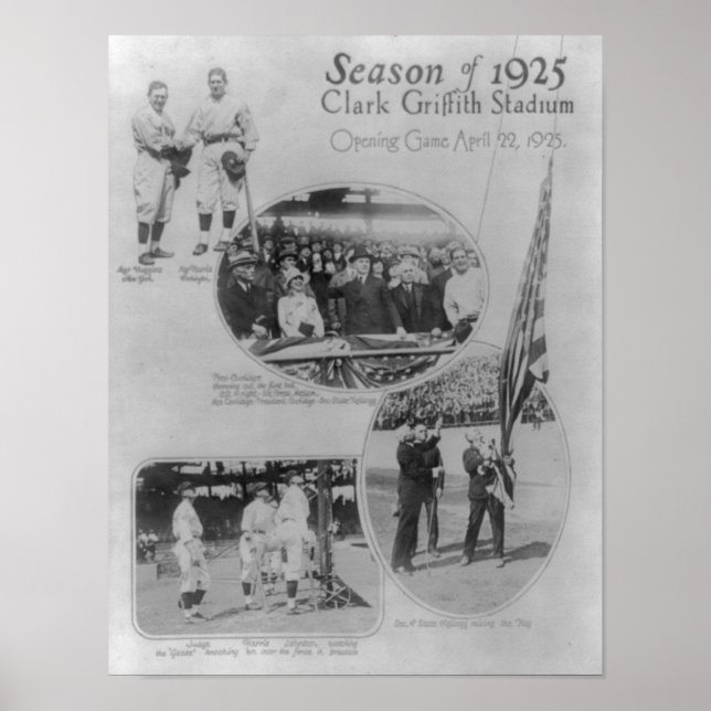 Washington Senators 1925, Clark Griffith Stadium Poster (Framsidan)