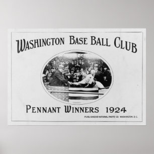 Washington Senators Standert Vinnare 1924 Poster