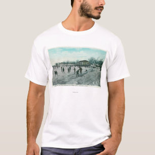 Washington sjön parkerar skridskoåkningplats t shirt