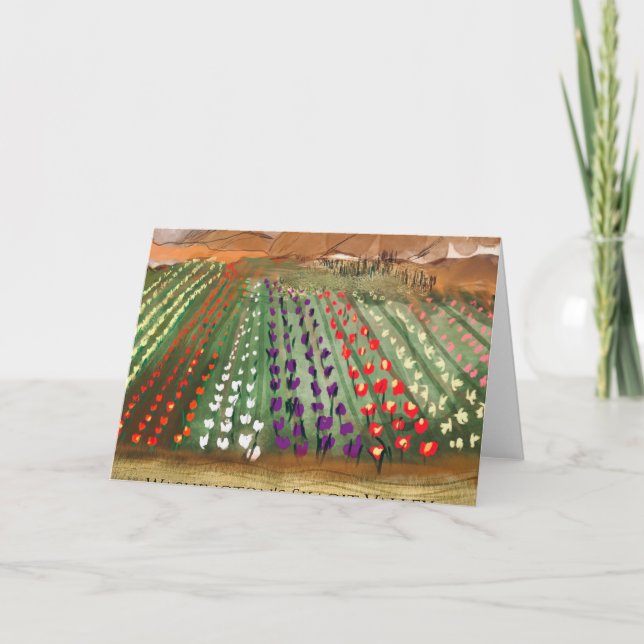 Washington Skagit Valley TulipFoled Greeting Card Kort (Framsida)