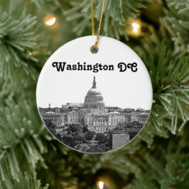 Washington Skyline Etched Julgransprydnad Keramik