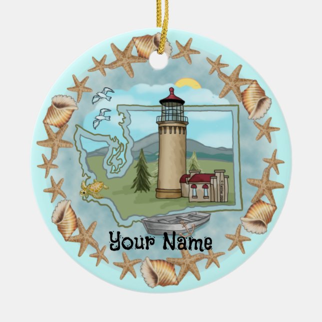 Washington Snäckas Lighthouse Ornament (Framsidan)