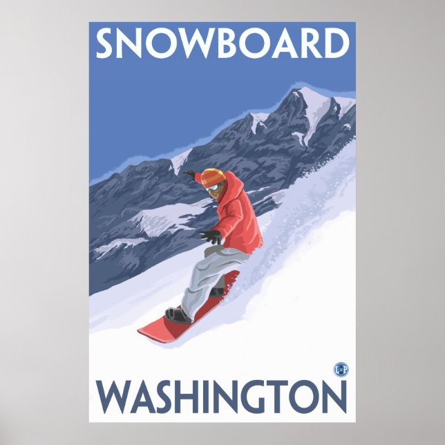 Washington - Snowboarding Poster (Framsidan)