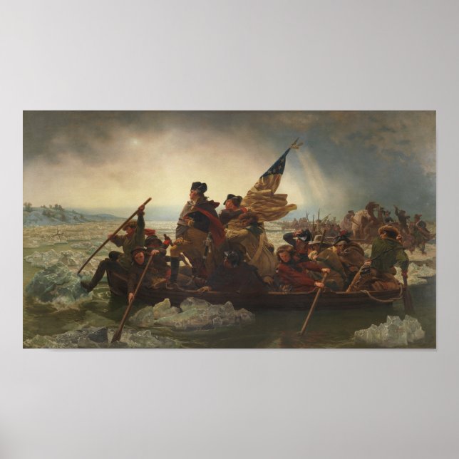 Washington som färdas genom Delaware-målningen Poster (Framsidan)
