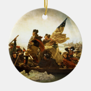 Washington som korsar Delaware av Emanuel Leutze Julgransprydnad Keramik