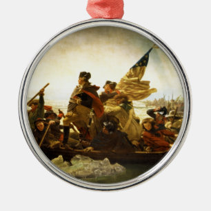 Washington som korsar Delaware av Emanuel Leutze Julgransprydnad Metall