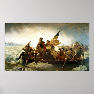 Washington som korsar Delaware av Emanuel Leutze Poster