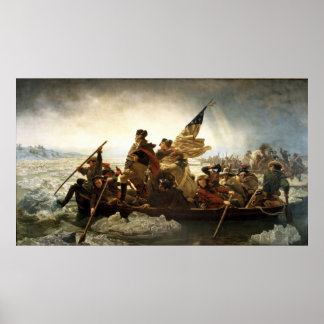 Washington som korsar Delaware av Emanuel Leutze Poster