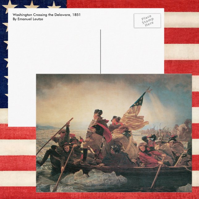 Washington som korsar Delaware av Emanuel Leutze Vykort (Skapare uppladdad)
